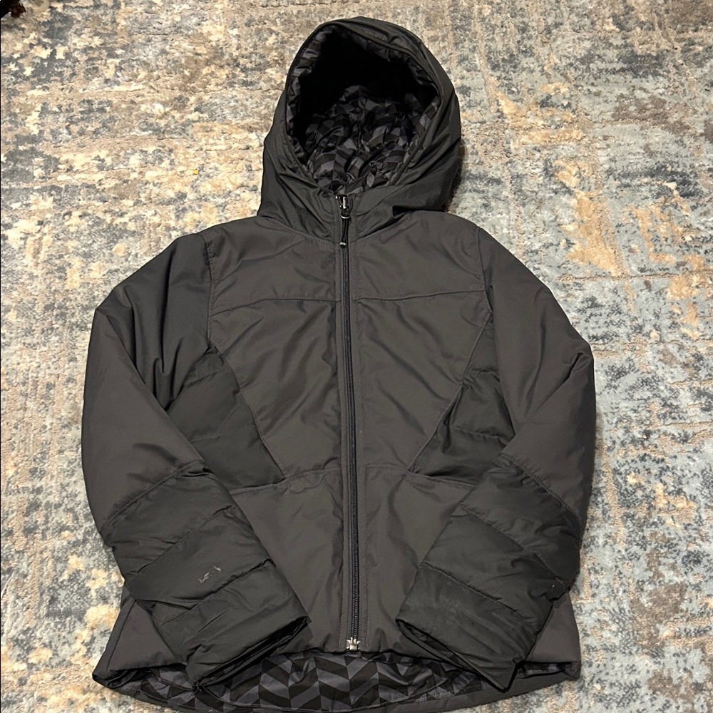 Ivivva Charcoal Hooded Puffer Jacket